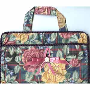 Corded Floral Print Bible Cover