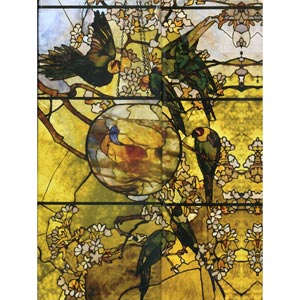 Prestige Journal - Tiffany Parakeets and Goldfish Bowl